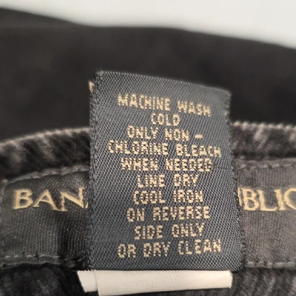 Banana Republic Martin Women's Relaxed Corduroy Charcoal  Wide leg Pants - Picture 6 of 6